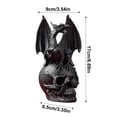 thumbnail image 2 of Fantasy Dragon on Skull Statue – Gothic Home Decor Figurine, Medieval Mythical Creature Ornament, Unique Gift, 9 Inches Tall, 2 of 2