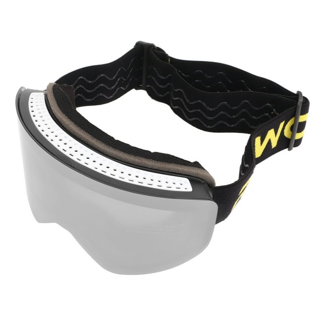 Anti Fog Ski Goggles, Adjustable Headband OTG Ski Goggles Protective For Aerial Driving Black Lens,Blue Lens,Silver Lens
