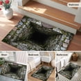 thumbnail image 5 of 3D Optical Illusion Entryway Rug 2'x3'&nbsp; Non Slip Front Door Mats, Visual Trap Looks Like Holes Teal Entrance Rugs Indoor Outdoor Carpet, Washable Floor Mats Small Area Rug for Bedroom Kitchen, 5 of 8