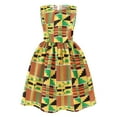 thumbnail image 2 of Toddler Kids Baby Girls African Dashiki Traditional Style Sleeveless Round Neck Dress Ankara Princess Dresses Outfits, 2 of 5