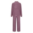 thumbnail image 3 of yievot Lounge Sets for Women Long Sleeved Knitted Two Piece Sweater and Pants Pajamas Loungewear Two Piece Outfits, 3 of 5