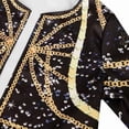 thumbnail image 2 of 3-Piece Halloween Cosplay G'irl's Costume, Luxury Popular Singer Stage Performance Outfit, Black Printed , Ages 3-12, 2 of 5