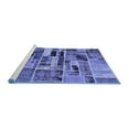 thumbnail image 2 of Ahgly Company Machine Washable Indoor Round Patchwork Blue Transitional Area Rugs, 5' Round, 2 of 4