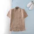 thumbnail image 3 of Camisa de manga corta casual transpirable de lino BC para hombre de primavera y verano, 3 of 5