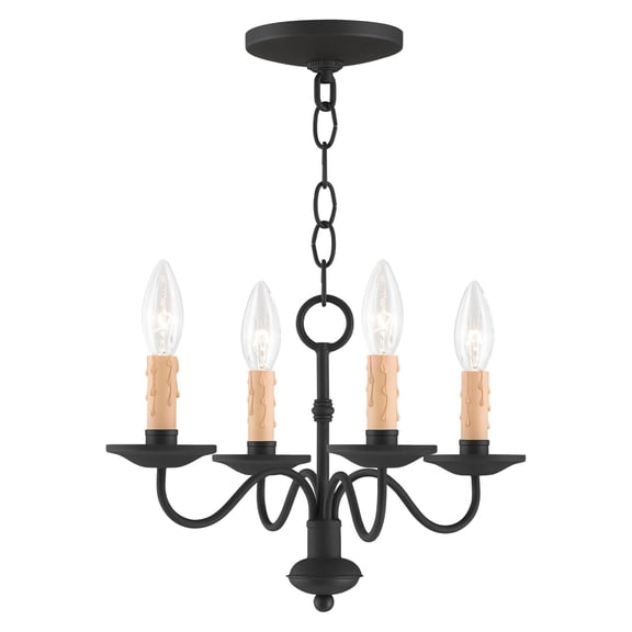 Livex Lighting Heritage Mini Chandelier in Black