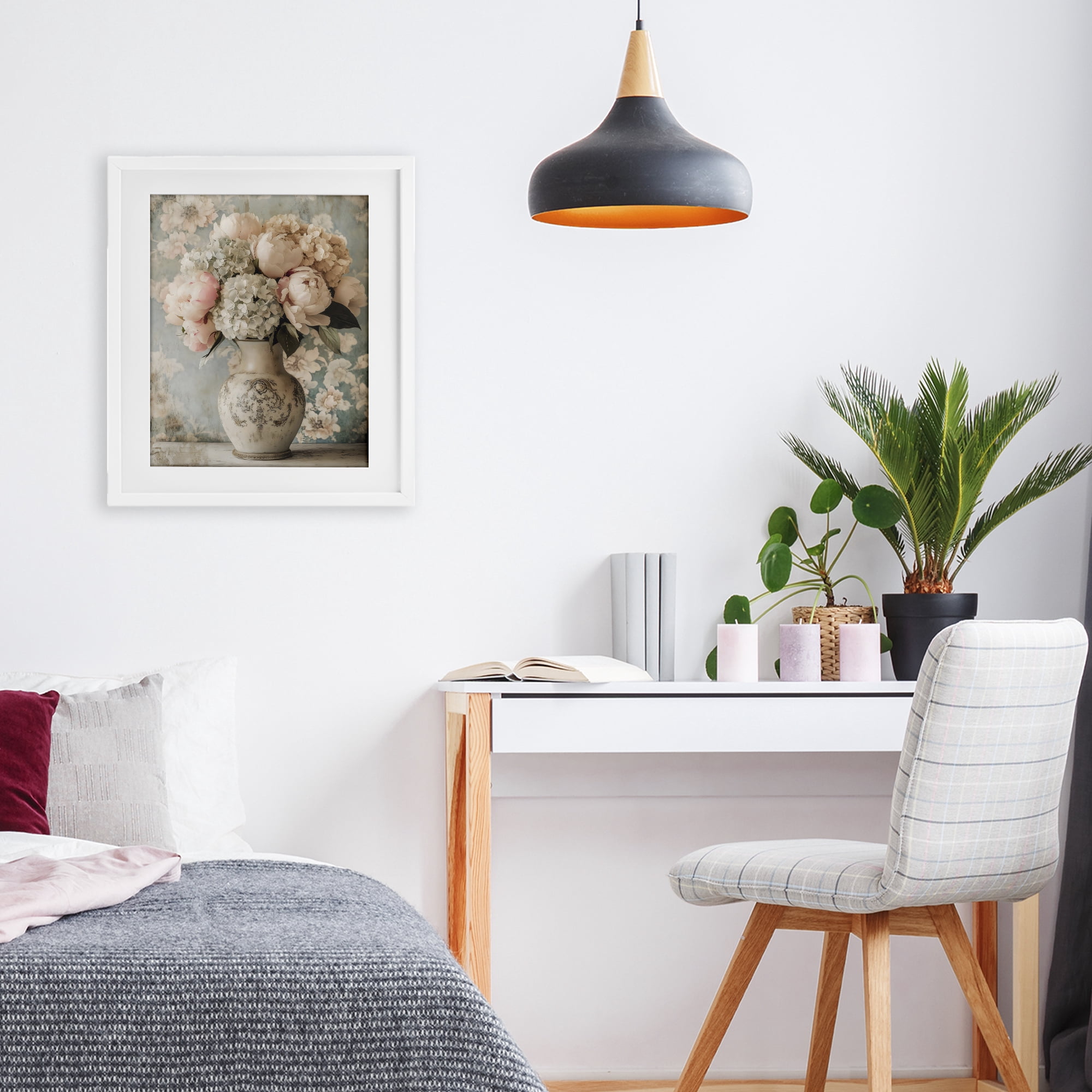 Stupell Industries Delightful Arrangement of Flowers White Framed Print Under Glass, design by Creative Studio