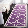 thumbnail image 3 of SAFAVIEH Cambridge Liz Geometric Wool Area Rug, Purple/Ivory, 8' x 8' Square, 3 of 10