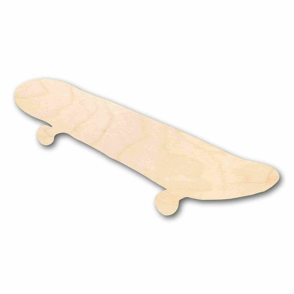 Unfinished Wood Skateboard Silhouette - Craft- up to 46" DIY 12" / 1/2"
