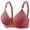 Red RD38, variant on Womans Bra Womens Underwear Gathered No Underwire Bras Solid Color Fashion Thin Brassiere Loose Everyday Wear Pink 44
