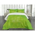 thumbnail image 3 of Ambesonne Lime Green Quilted Bedspread Set 2 Pcs, Cloudy Color Shade, Twin Size, Lime Green Avocado Green, 3 of 5