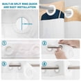 thumbnail image 4 of No Hook Shower Curtain, Navy Blue Burnt Orange Shower Curtains for Bathroom with See Through Top Window, Abstract Contemporary Geometric Waterproof & Washable Bath Curtain Small Stall 36"x78", 4 of 9