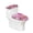 Cosmos, variant on HELLHERO Lid Cover Set for Toilet & Toilet Cover Set with Stretch Polyester Fabric for Washable, Stays in Place, Datura Flower
