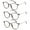 3 Pairs of Brown, variant on 3 Pairs Womens Fashion Blue Light Blocking Round Reading Glasses 1.0, Metal Lightweight Readers +1.00