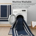 thumbnail image 5 of Washable Skid-Resistant Runner Rug, Border, Denim Twist and Light Grey, 26" x 72", 5 of 9