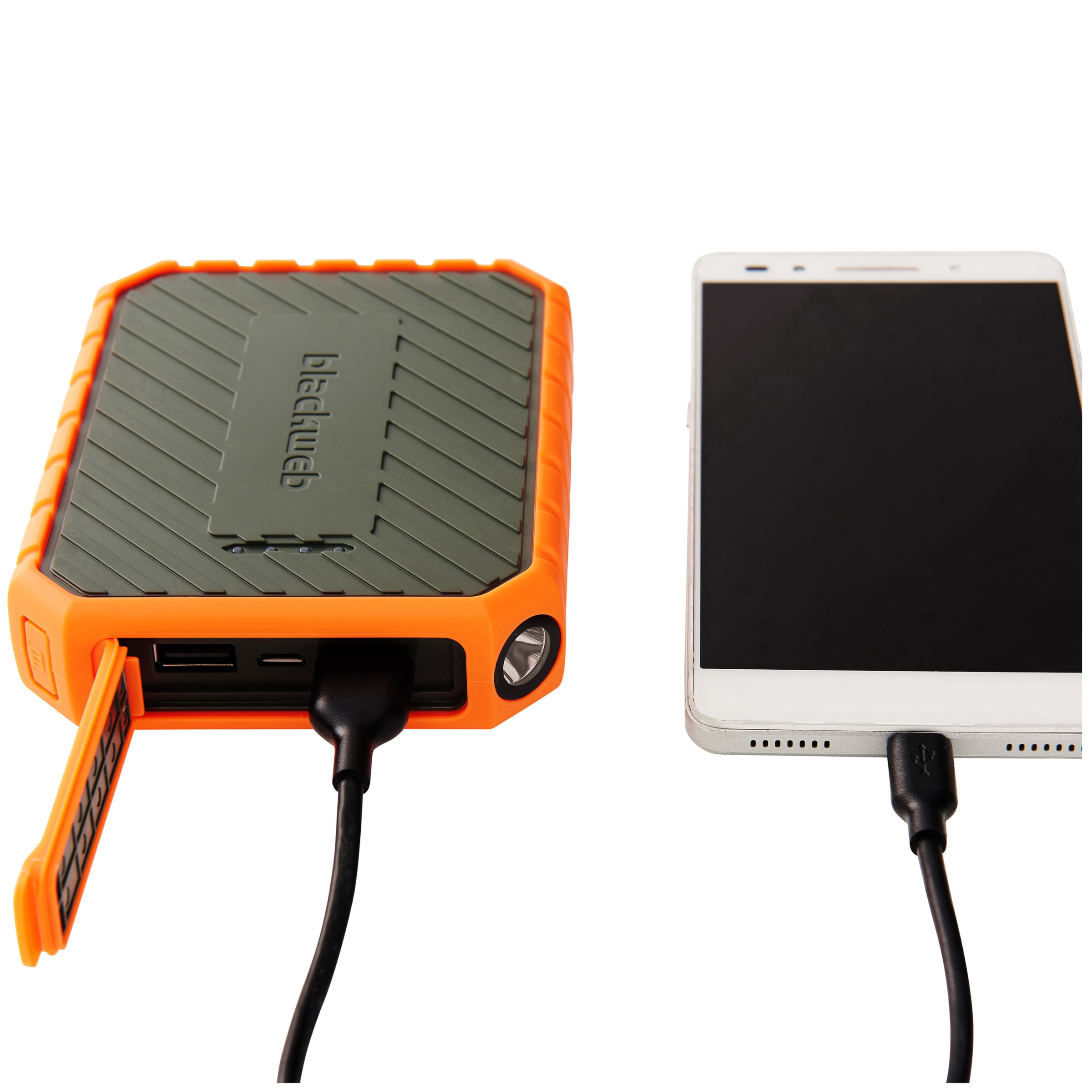 Blackweb 10,400 mAh Rugged Portable Battery 4X Extra Charges, Orange -  