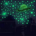 thumbnail image 4 of Fiudx Pegatinas de Pared Luminosas, Diseño de Cielo Estrellado, Efecto de Brillo Realista, Fácil de Despegar y Pegar, Decoración para Dormitorio o Sala de Estar, Temática Espacial, Material de Pvc, 1, 4 of 5