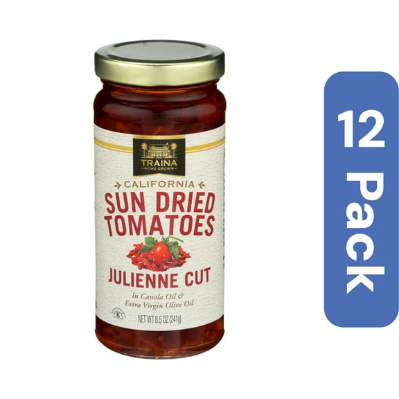 Traina Sun-Dried Julienne Tomatoes in Oil 8.5 oz (Pack of 12)