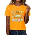 thumbnail image 3 of Endives Women's Short Sleeve T-shirt Plus Size Teacher Shirt Womens Graphic T Shirt Summer Tops Funny Print Crew Neck Casual Loose Cute T Shirts T Shirts for Women Orange XXXXL, 3 of 7