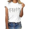 thumbnail image 2 of QHWAUAKFBN Womens T Shirts Graphic ' Summer Cute Printed Glass Colored Short Sleeved Tshirts Top, 2 of 4