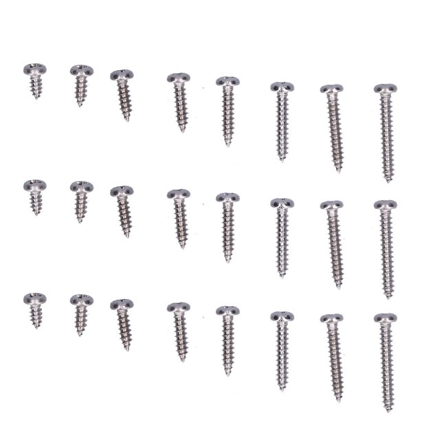 Wchiuoe Hardware Fasteners,Cross Tapping Screws,200Pcs M3 Pan Head Screw 304 Stainless Steel Self Tapping Screws Bolts Assortment Kit