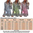thumbnail image 2 of Women Long Sleeve Sundress Casual Summer Mini Dress Floral Print Tunic DressesXL, 2 of 5