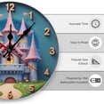 thumbnail image 3 of Fantasy Castle Wall Clock 10 Inch Silent Non Ticking Round Clock Decoration for Living Room Kitchen Bedroom Bathroom Office Classroom, 3 of 8