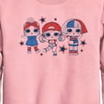 thumbnail image 2 of LOL Surprise! - LOL Red Blue Stars - Toddler And Youth Crewneck Fleece Sweatshirt, 2 of 4