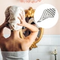 thumbnail image 7 of Unique Bargains 3 Pcs Lightweight Strong Absorbent Hair Drying Towel Pink White Gray, 7 of 7