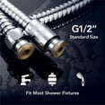 thumbnail image 4 of Shower Hose 79 Inch Long Shower Hose Explosion Proof Stainless Steel Inlet Hose, 4 of 5