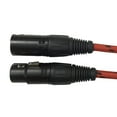 thumbnail image 4 of (4) Clutch 20' Red Braided Sure-Fit XLR Female to XLR Male Microphone / Speaker Cables Package, 4 of 8