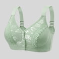 thumbnail image 4 of mgoYE Women's Floral Lace Bra Plus Size Firm Hold Non Wired Full Coverage Minimizer(Green,52), 4 of 4