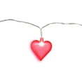 thumbnail image 3 of Valentines Day Red & White Heart 10 ft String Lights-Set of 2 w 40 Total LED Fairy Lights - Waterproof Battery Pack-9 Different Modes- Indoor/Outdoor Decor for Valentines, Bedroom, Wedding, 3 of 5