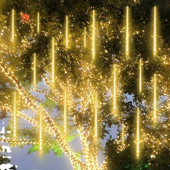 Cocobaby 192 LED Meteor Shower Lights Fairy String Light Falling Rain Tree Garden Xmas