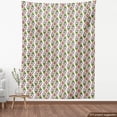 thumbnail image 4 of Ambesonne Tropical Fabric by the Yard Upholstery, Leaves Stripes Geometric, 5 Yards, Pastel Pink Green and Teal, 4 of 5
