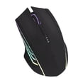 thumbnail image 1 of Mouse Inalámbrico Bluetooth Recargable Ergonomía 2.4g 3modos negro líneas colores, 1 of 4