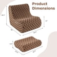 thumbnail image 3 of Costway Bean Bag Chair with Ottoman High Elasticity Sponge Non-slip Bottom & Velvet Cover Brown, 3 of 10
