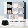 thumbnail image 1 of REOFLYUP 20pcs Storage Wire Shelf with Wire Cube Organizer Bracket Home Wardrobe Assembly Black, 1 of 5