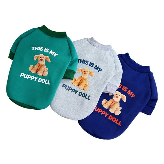 BT Bear 3Pcs Small Dog Hoodie Sweaters, Dog Winter Clothes, Pet Hooded Sweatershirt Pullover, Dog Outfit Coat Apparel for Puppy Kittens XS