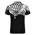 thumbnail image 5 of Keffiyeh Neck Scarf Men Zipper T-shirt Summer Casual Short Sleeve T-shirt Top, 5 of 7
