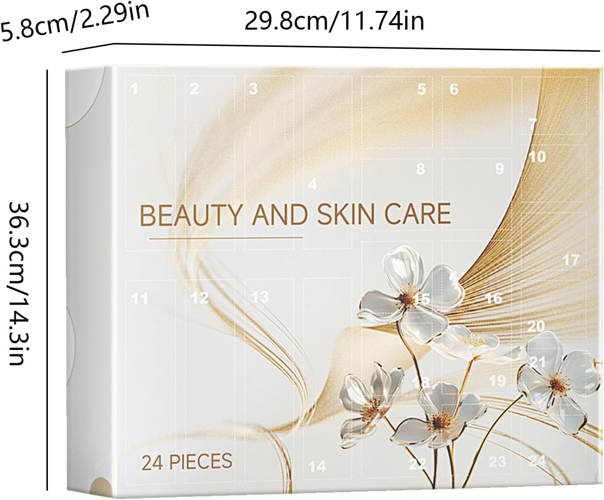 Advent Calendar 2025, Beauty 24 Piece Holiday Beauty Advent Calendar, Pampering Skincare Christmas Countdown Calendars, Makeup Set Gift for Girlfriend Wife Mum Sister