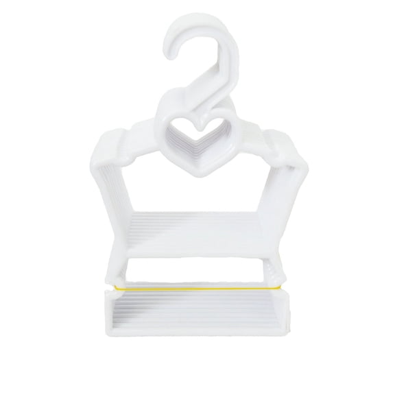 MBD® 12 White Heart Hangers For 18 Inch Doll Clothes