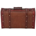 thumbnail image 3 of Antique Suitcase Portable Wooden Storage Chest Collection Ornaments Photography Props, 3 of 14