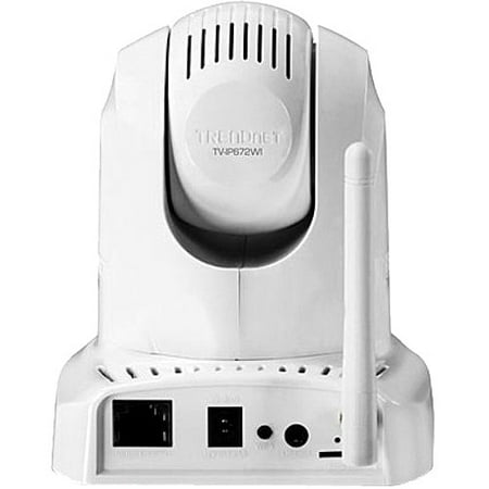 TRENDnet Megapixel Wireless N Pan, Tilt, Zoom Network Surveillance Camera with 2-Way Audio and Night Vision, TV-IP672WI White Wireless N Day/Night