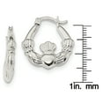 thumbnail image 2 of Primal Silver Sterling Silver Claddagh Hoop Earrings, 2 of 4