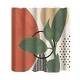 thumbnail image 1 of Bathroom Shower Curtain Abstract Flower Pattern Polyester Cloth Door Curtain for Bathroom Partition, 1 of 6