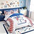 thumbnail image 2 of meiyoeat Boys Personalized Initial E 7-Piece Twin Bedding,Baseball Sport Games Bedding Comforter Set For Ball Lovers,Reversible, 2 of 7