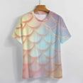 thumbnail image 3 of Mermaid Fish Scales Women's T-Shirt Short Sleeve T Shirts Tops Tee Ladies Loose T, 3 of 6