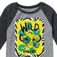 thumbnail image 3 of The Lion King - Wild & Free Simba - Toddler & Youth Raglan Graphic T-Shirt, 3 of 4