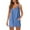 Blue, variant on Backless Tennis Dress with Under Shorts & Pockets - Womens Athletic Sleeveless Scoop Neck Hollow-out Strap Mini Dress (S, White)