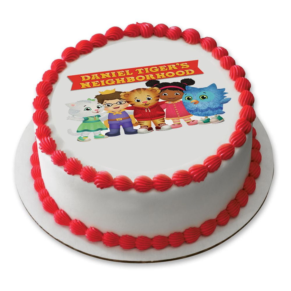 Daniel Tiger Neighborhood Friends 7.5" Round Edible Cake